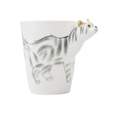 white cat 3D coffee tea mug