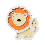 lion wooden night light