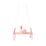 solid wood wall shelf with octagonal beads tassel