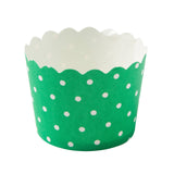 wavy muffin paper cup polka dots