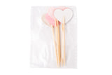 5 small heart cupcake topper 5/pc