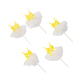 yellow tutu dress cupcake topper 5/pc