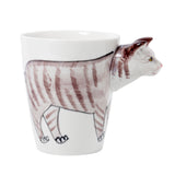 Striped grey cat 3D coffee tea mug