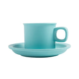 Minimalist Ceramic Teapot Cup and Saucer Blue