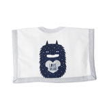 heart monster square bib