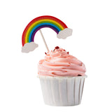 rainbow cupcake topper 3/pc