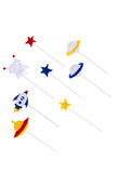 Astronut themed cupcake toppers 8/pc