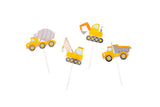 Trucks themed cupcake toppers 4/pc
