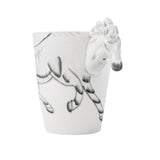 White horse 3D coffee tea mug