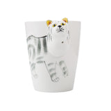 white cat 3D coffee tea mug