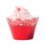 cupcake sleeves red rose