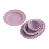 Matte finish colored plates 4 Set Purple