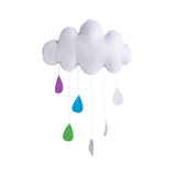 3D Cloud and rain drops hanging décor